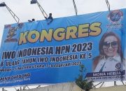 Sambut Kongras IWO Indonesia HPN 2023 dan HUT Ke 5, Baleho IWOI Kalsel Terpasang