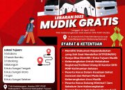 CATAT! MUDIK GRATIS PDIP KALSEL, 20 APRIL 2023 KUOTA TERBATAS