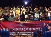 Polresta Banjarmasin Gelar Nobar “Sayap-Sayap Patah” Bersama Masyarakat: Perkuat Sinergi dan Kepedulian Sosial Lewat Layar Lebar