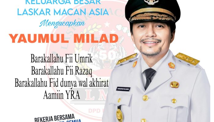 Laskar Macan Asia Kalsel Beri Ucapan Ulang Tahun ke-50 untuk Wakil Gubernur Hasnuryadi Sulaiman