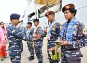 Danlanal Banjarmasin Beserta Ketua Cabang 4 Korcab XIII DJA II Sambut 145 Taruna AAL