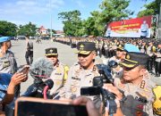Kedatangan Personel BKO Pengamanan TPS, Apel di Pimpin Langsung Kapolda Kalsel Irjen Pol Winarto