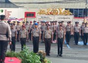 Kapolres Kotabaru Pimpin Langsung Upacara Kenaikan Pangkat Puluhan Personel Polres