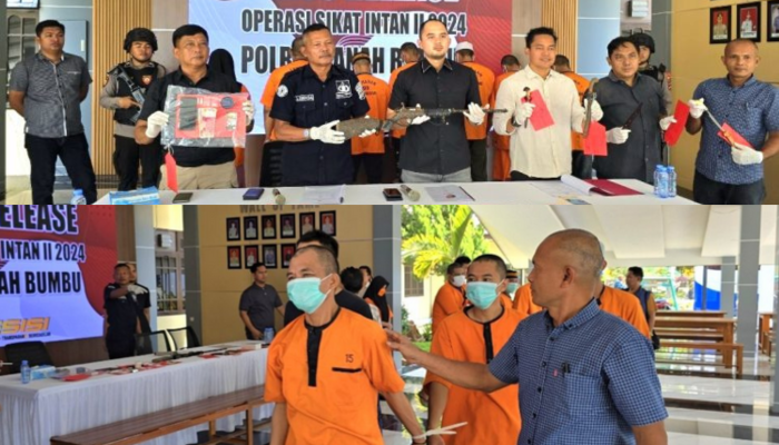 Polres Tanah Bumbu Amankan 49 Tersangka dalam Operasi Sikat Intan II 2024