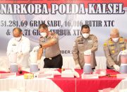 Polda Kalsel Musnahkan 51 Kg Sabu serta XTC 16 ribuan butir dan Serbuk XTC