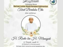H Rudie Bin H Mansyah Telah Wafat di Madinah, BLMHK Turut Berbelasungkawa