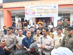 Menteri Pertanian Didampingi Satgas Pangan Dit Reskrimsus Polda Kalsel Pengecekan Harga Bahan Pokok dan Minyakita