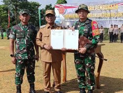 TMMD Ke-124 Resmi Dibuka di Desa Gunung Melati, Wabup Tala Tanam Pohon Bersama Warga