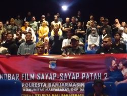 Polresta Banjarmasin Gelar Nobar “Sayap-Sayap Patah” Bersama Masyarakat: Perkuat Sinergi dan Kepedulian Sosial Lewat Layar Lebar