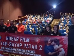 Sinergi Kebersamaan, Intelkam Polda Kalsel Gelar Nobar Film “Sayap-Sayap Patah” Bersama Ormas, Mahasiswa, dan OKP