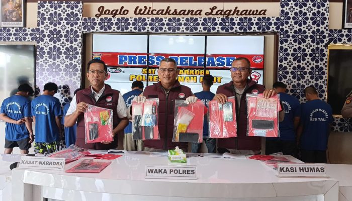 Polres Tanah Laut Ungkap 17 Kasus Narkoba dalam Operasi Antik Intan 2025, Oknum Kades Turut Diamankan