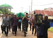 Wujud Belasungkawa, Dandim 1009 Tala Hadiri Pemakaman Ketua Umum Dewan Adat Dayak