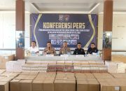 Tiga Tersangka Diciduk, Rokok Ilegal Senilai Miliaran Rupiah Diamankan Polisi Perairan Kalsel