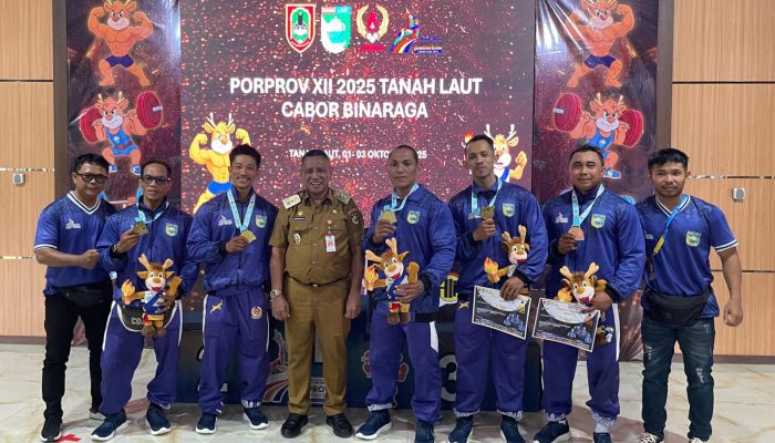 Tala Jawara! PBFI Tanah Laut Sapu Bersih Emas, Juara Umum Binaraga Porprov Kalsel 2025