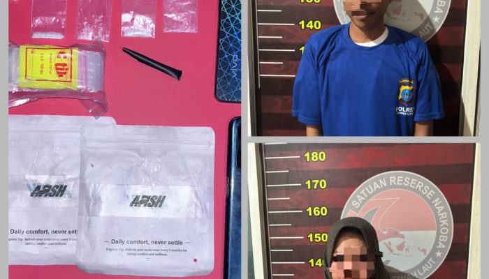Satresnarkoba Polres Tanah Laut Ringkus Dua Terduga Pengedar, Delapan Paket Sabu Diamankan
