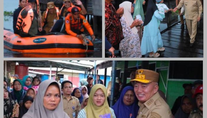 Tak Gentar Cuaca, Muhidin Salurkan Bantuan dan Siapkan Shelter di Hulu Sungai Utara