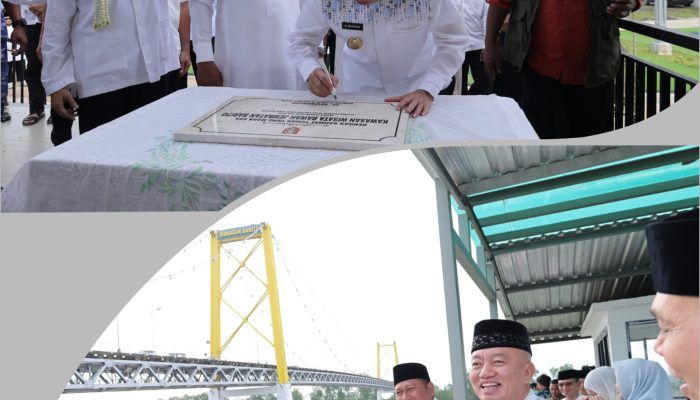 Muhidin Resmikan Wisata Bawah Jembatan Barito, Suguhkan Panorama Senja dan Ruang Publik Modern