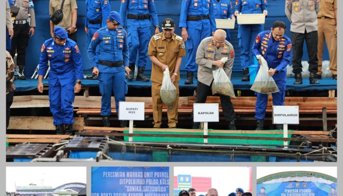 Kapolda Kalsel Resmikan Marnit Patroli Bangkau di HSS, Perkuat Pengawasan Danau dan Lindungi Ekosistem Perairan