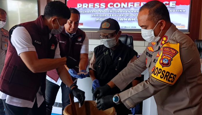 Jaringan Narkoba Digulung di Tala, Sabu Ratusan Gram Dimusnahkan di Mapolres